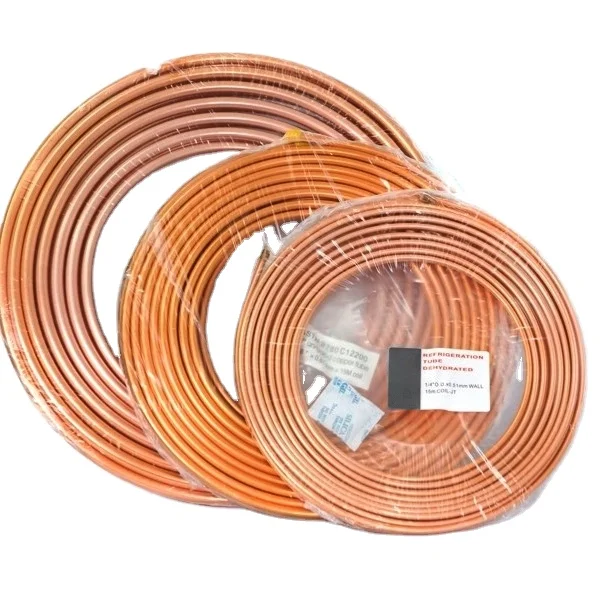 air conditioner connecting copper pipe manufacture pancake coil capillary copper coil copper tube
