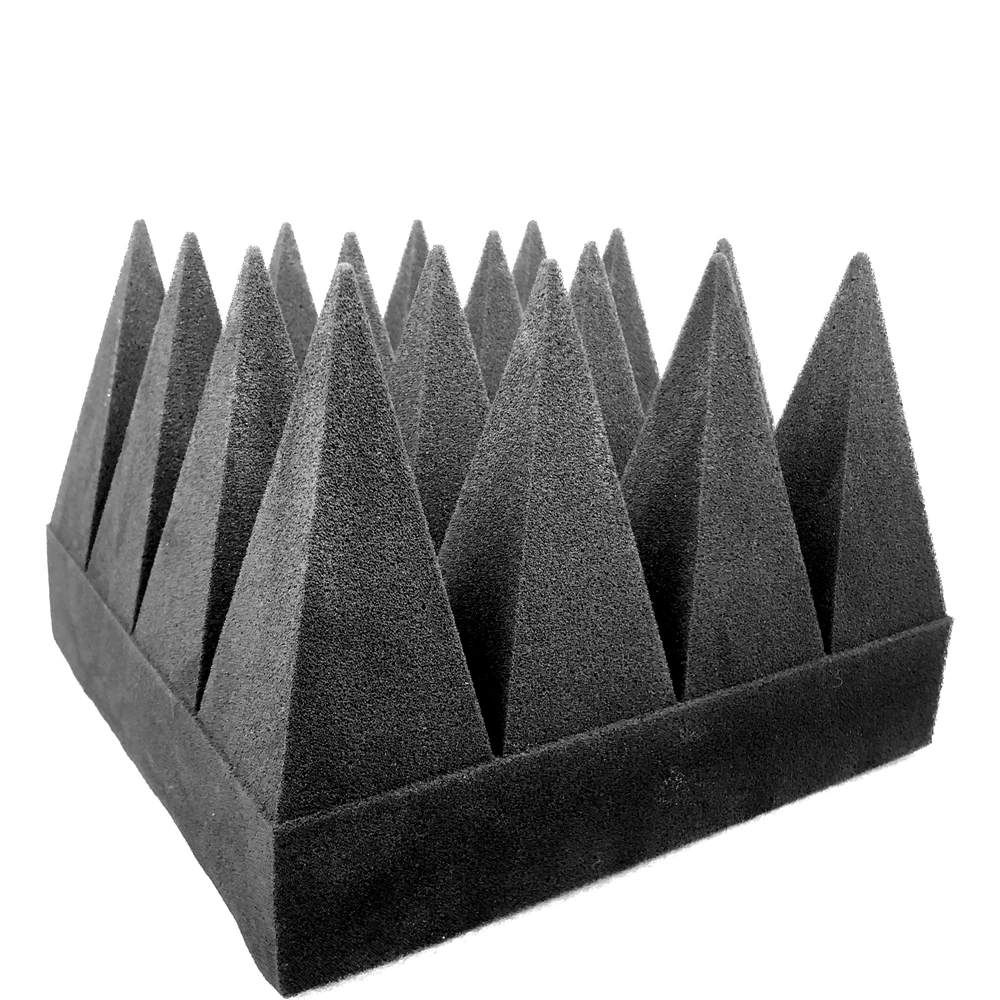 High absorption rate pyramidal soft foam absorber for electromagnetic noise suppression for radar and telecom system