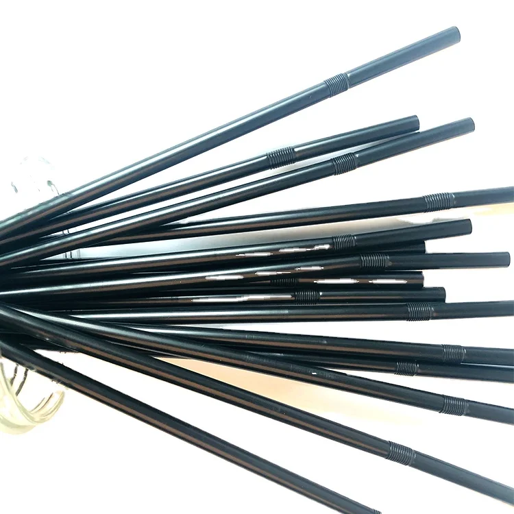100pcs/lot Mini Black Cocktail Straws Plastic Drinking Straw DIY Party Straw