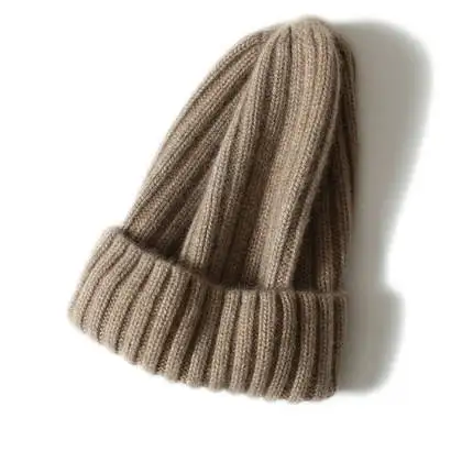 2023 Professional Manufacturer Custom Ski Knitted Hats Autumn Winter Wool Cashmere Rib Beanie