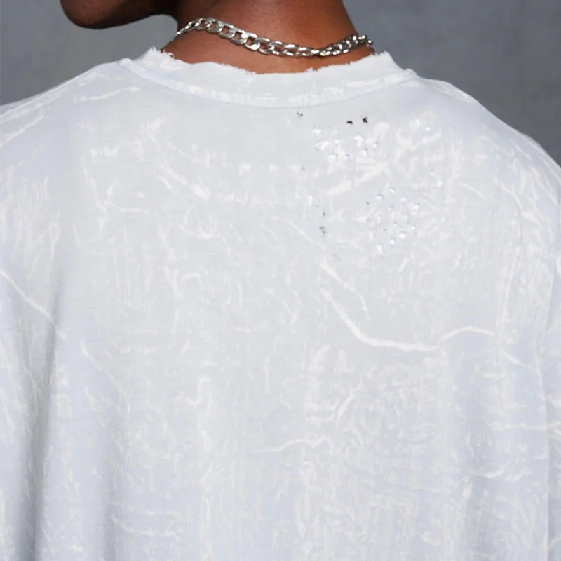 Custom Oversized Boxy Washed T-Shirt for men ripped t shirt