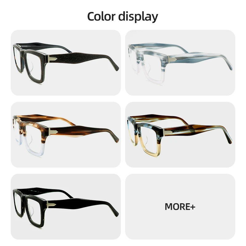 New Fashion Acetate Eyeglass Frames Optical Blue Light Blocking Computer Glasses Eyewear PC Eyeglasses Frame