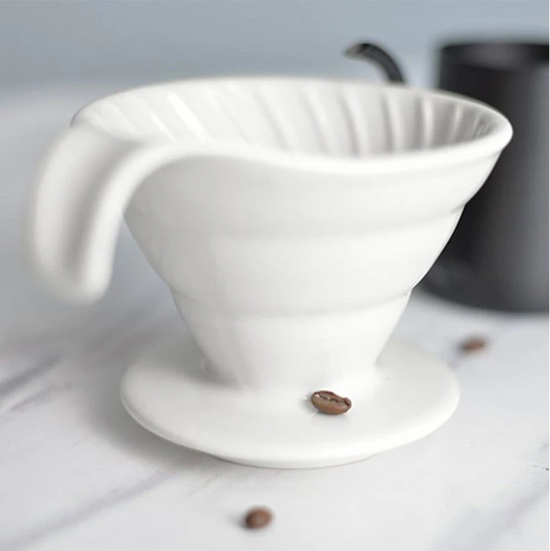 Прямая продажа с завода, высококачественная керамическая капельная чашка для кофе V6 V-образной формы, белая и черная капельная чашка для кофе