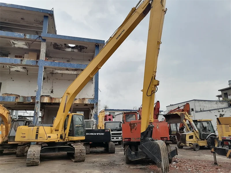 Long Reach Boom Used Komatsu PC220 Excavator For Sale