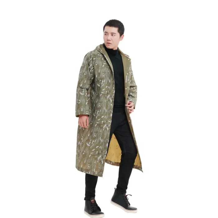 
Fashion EVA Woman and Man Raincoat Thickened Waterproof Rain Coat Women Clear Transparent Camping Rainwear 