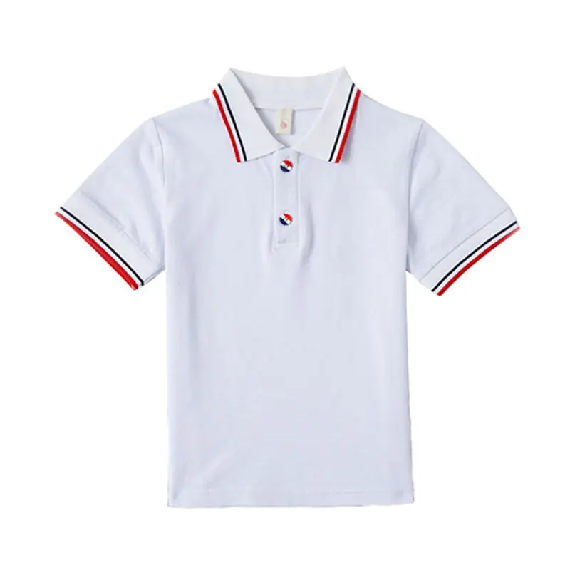Polo T-Shirts Short Sleeve Kids School Uniform Tops Fashion Baby Big Boys Girls Shirts 2-16 Years Child Clothes