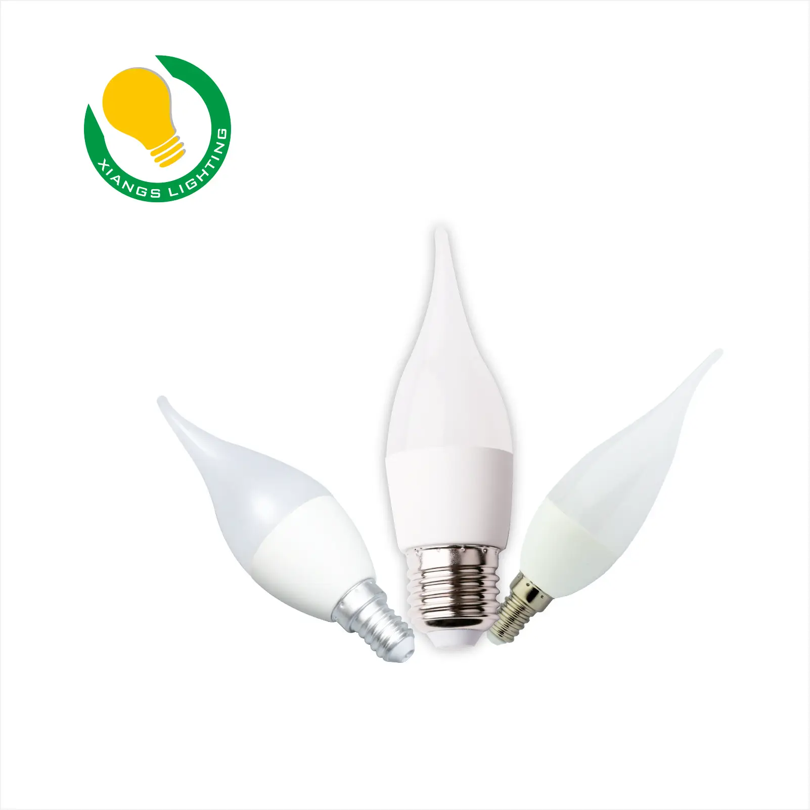 LED Candle Bulb Lamp CA37 3W 5W 7W PC Cover Fire Flame Candle Bulb Energy Saving Lamp Replacement