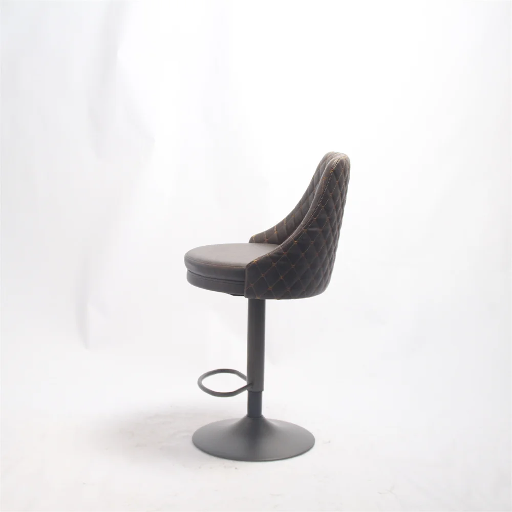  Living Room Furniture Bar Stool Adjustable PU Cushion Leather