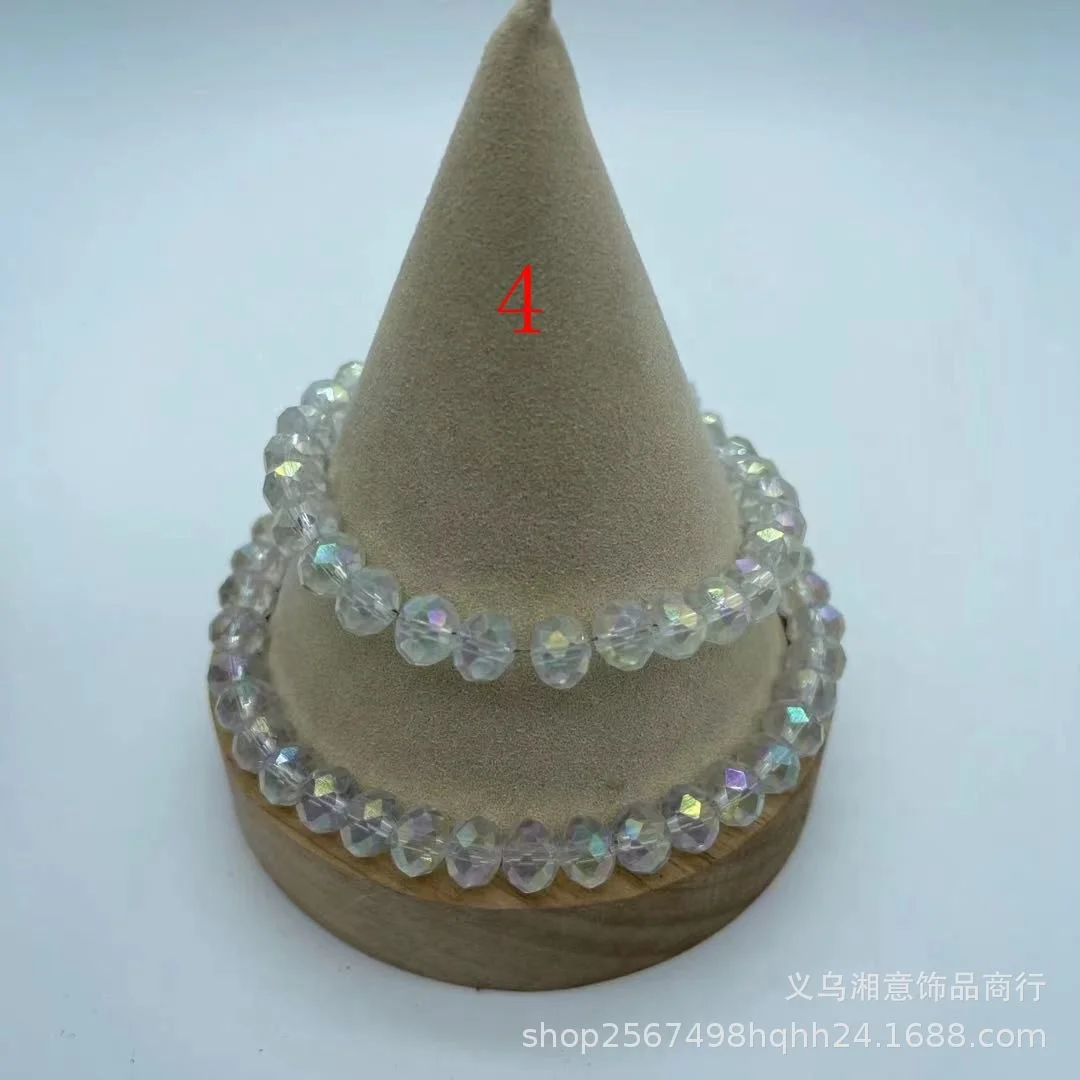factory Wholesale 8mm Loose Glass beads color-plated faceted Crystal Rondelle Beads for Diy Jewelry Making