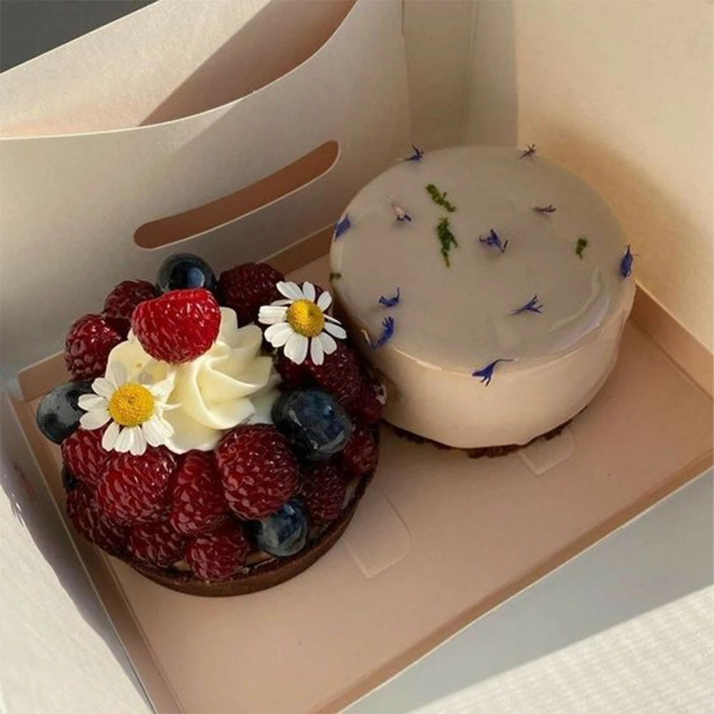 Dessert Boxes Recyclable Foldable Creative Empty Fancy Custom Tiramisu Biscuit Moon Cupcake Boxes