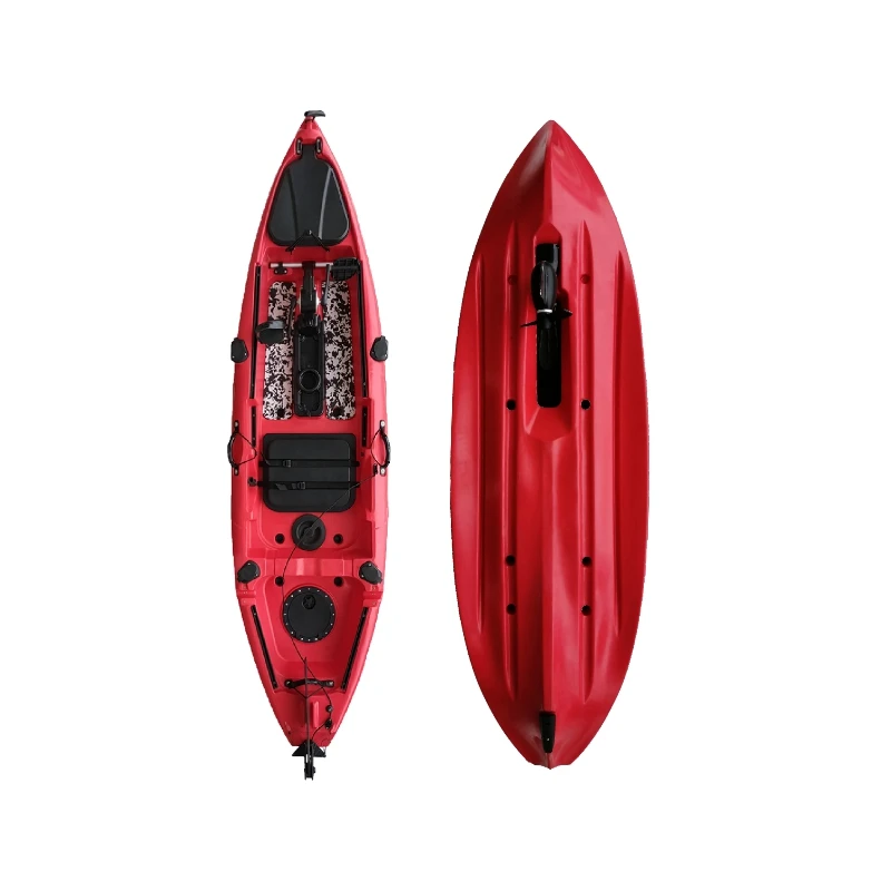 2023 hot sell small size single seat fishing electric motor or metal pedal canoe kayak