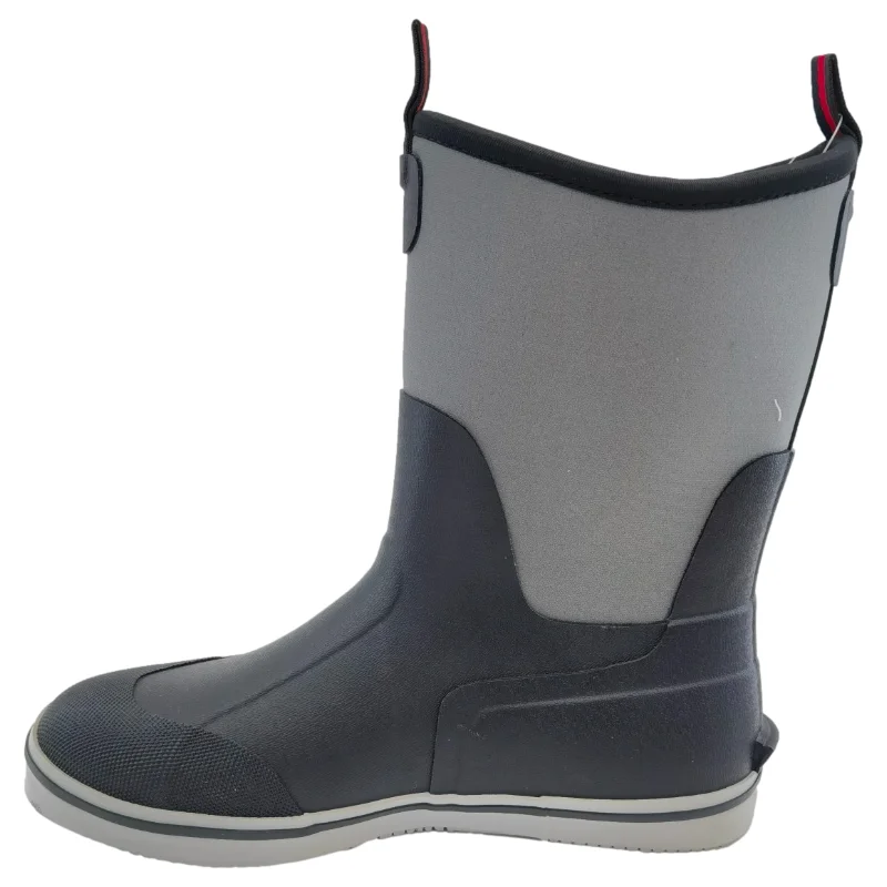 Waterproof Black Men Rubber Deck Shoes for Fishing Hunting work boots for camping