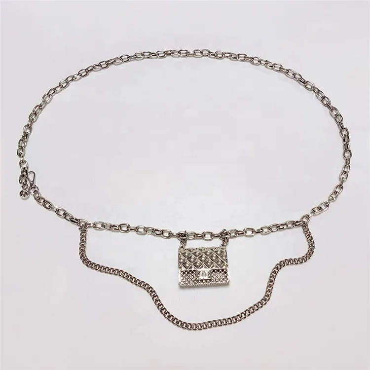 Fashion Tassel Gold Chain Belts For Women Luxury Small Bag Metal Belt Adjustable Long Waistband Mini