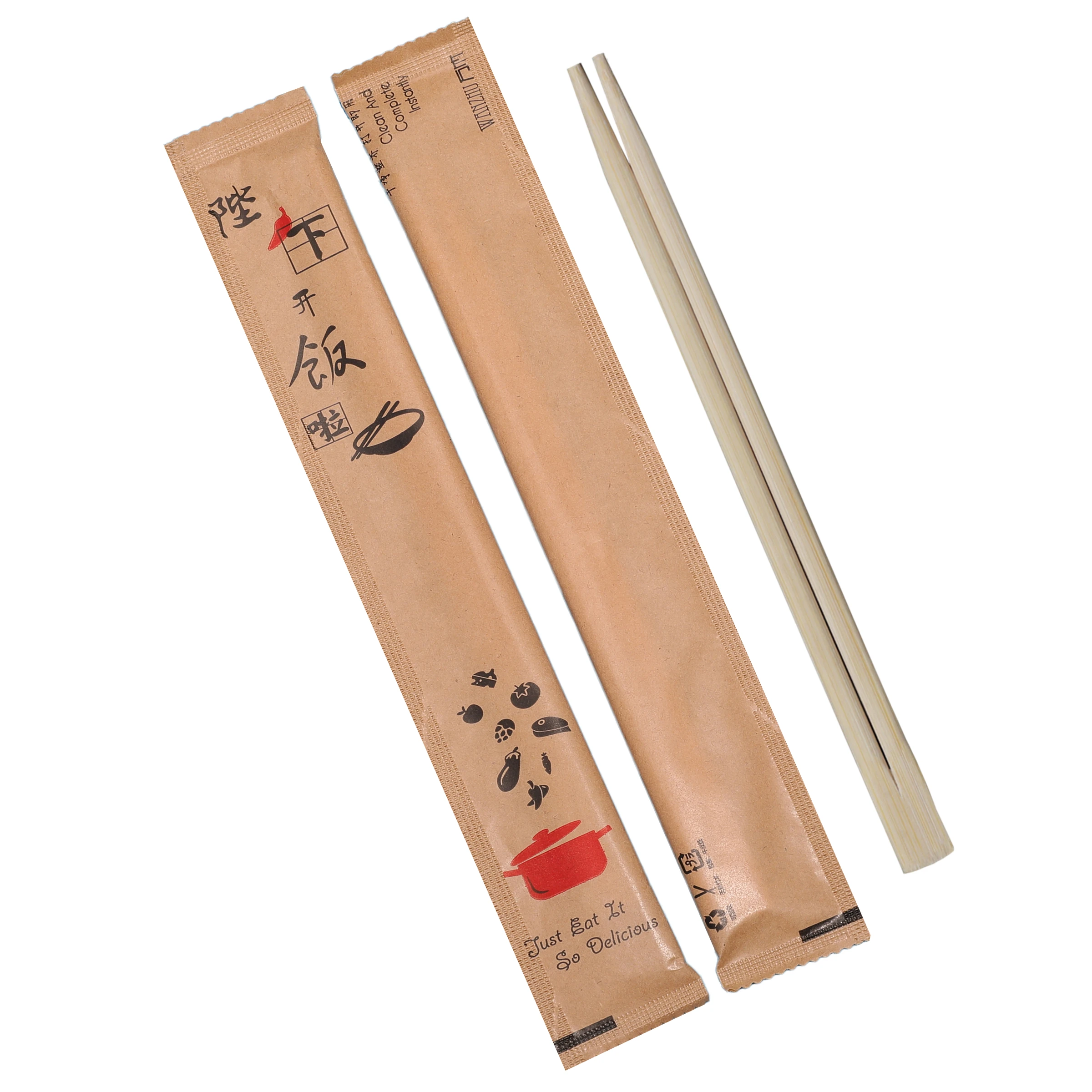 Eco-friendly bamboo chopsticks with custom paper/opp sleeves with factory direct price
