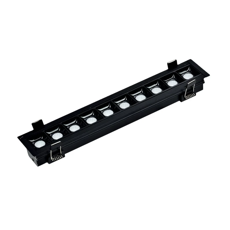 Indoor ceiling decoration black color warm white led linear lighting fixture system linear led light