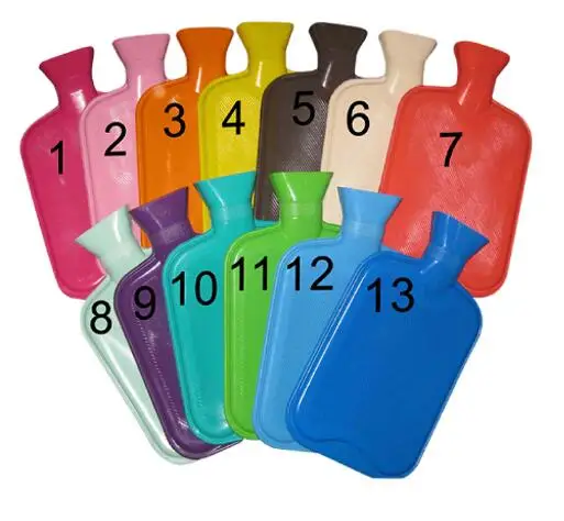 Бутылка горячей воды с крышкой грелка для рук резиновая 2000 мл сумка