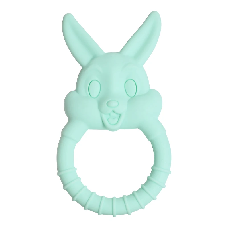 Rabbit Shaped Silicone Teether Necklace Pendant Eco-friendly Animals Diy Necklace Pendant Baby Teether