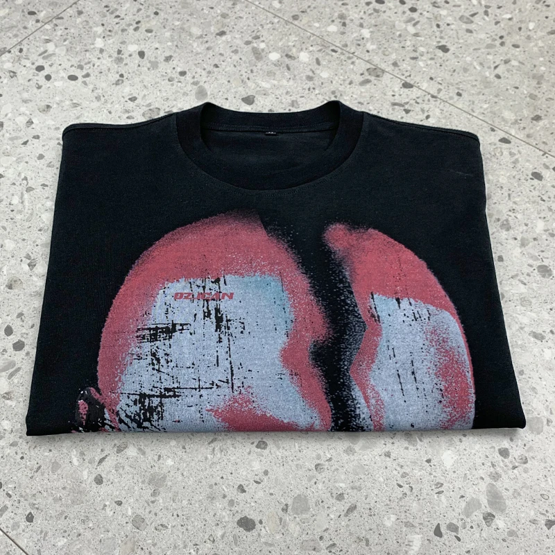 customize black oversized t-shirt printing graphic heavy cotton t shirt for men wholesale drop shoulder t shirts manufacturing