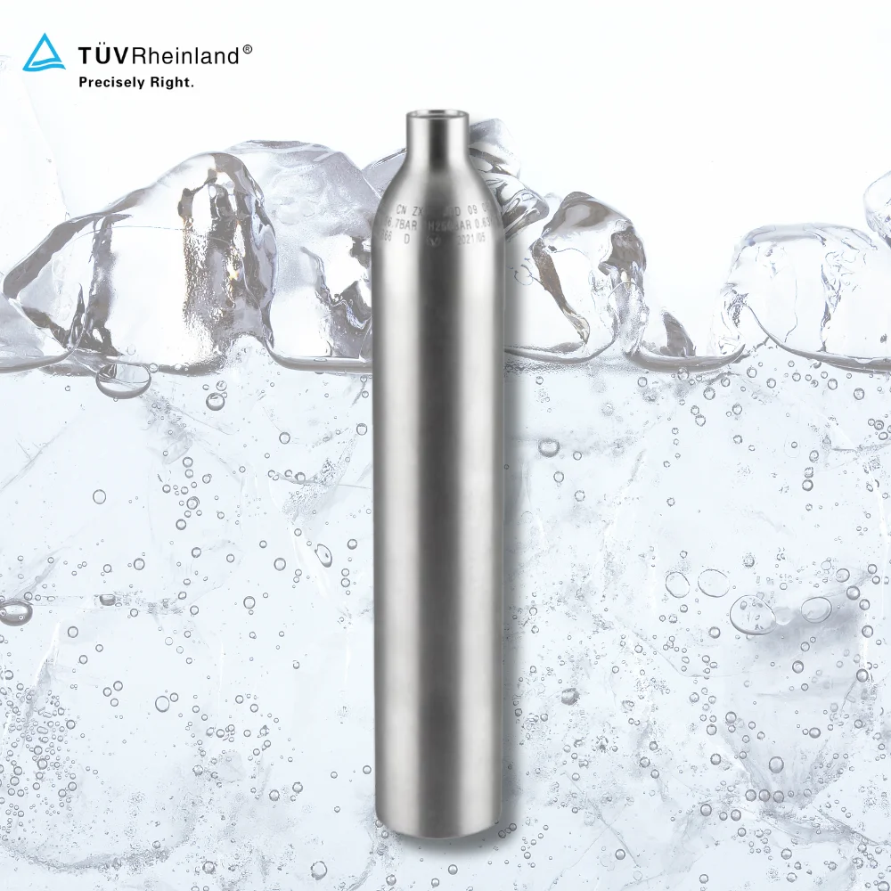 Factory Outlet 0.6L TPED Small Aluminum CO2 Cylinder Tank for Beverage Soda Machine with High Pressure