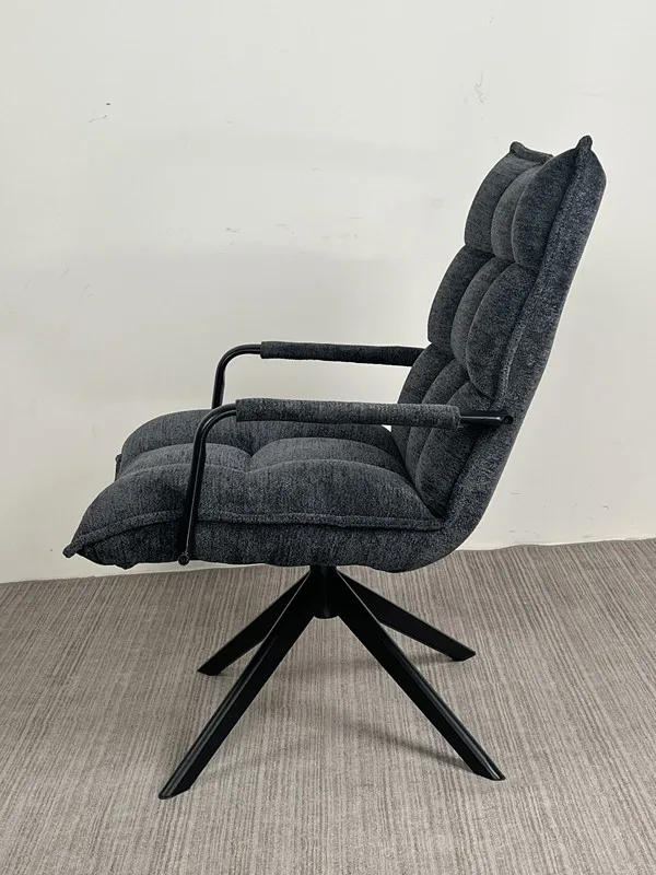 Fabric Revolving Leisure armrests Chair Comfortable for Dining Bedroom Hotel Apartment Gym Villa Workshop Staircase Outdoor Use