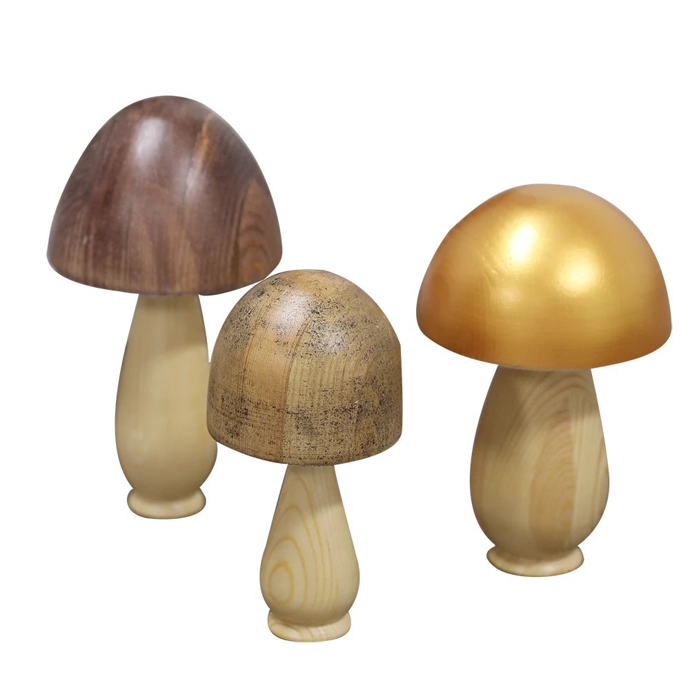 Unfinished Wooden Mushroom Wooden Mushroom for Arts and Crafts