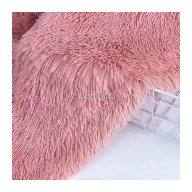 100% Polyester Long Hair Faux Fur 40MM PV Plush Fabric for Toys/Cushion/Blanket