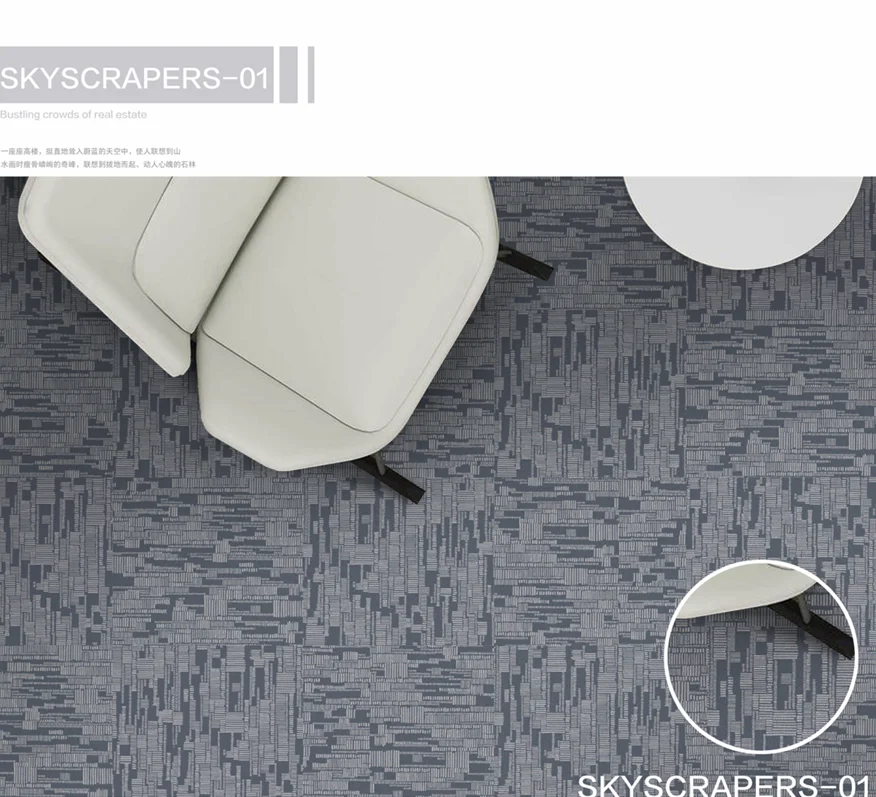 Kaili High Quality Nylon Printed Assembly Carpet Tiles Multi-Color Pattern Washable Feature for Home Office Business