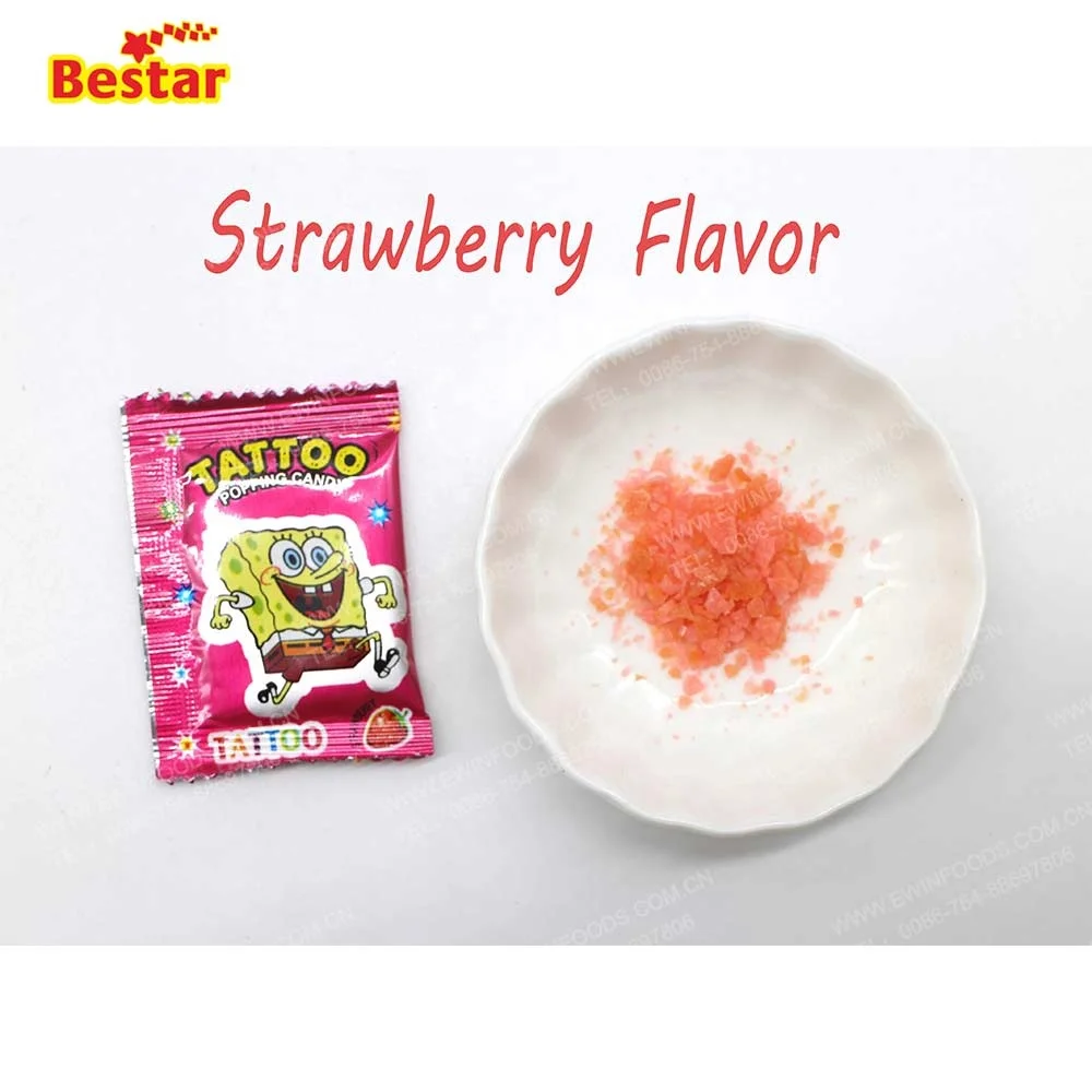 Оптовая продажа, конфеты с татуировкой, встряхивающие фрукты, смешивающие ароматизаторы, скальные конфеты