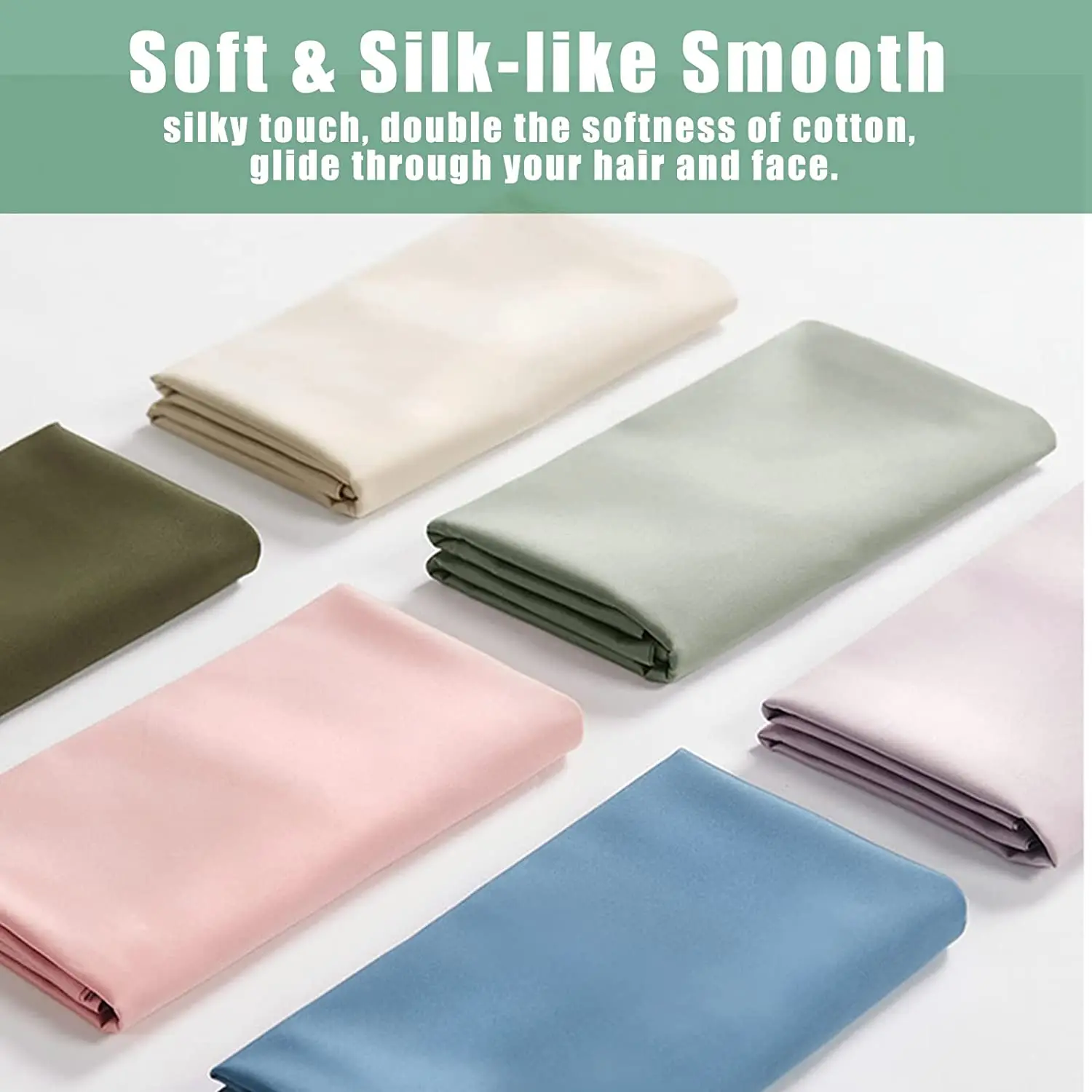 2 Pack Soft Moisture Wicking Organic Bamboo Viscose Cooling Pillowcases Breathable 100% Bamboo Pillow Case