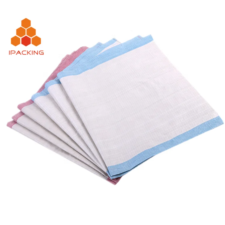 Factory price 25kg 50kg plain food grade packaging plastic pp woven flour sugar maize rice bags 100kg