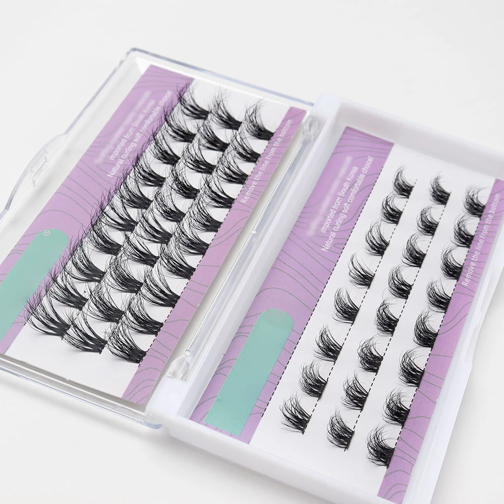 Private Label 0.03 0.05 0.07 Mix Curl Individual Eyelash Extension Clusters Lashes Wholesale Individual Diy Clusters Lashes