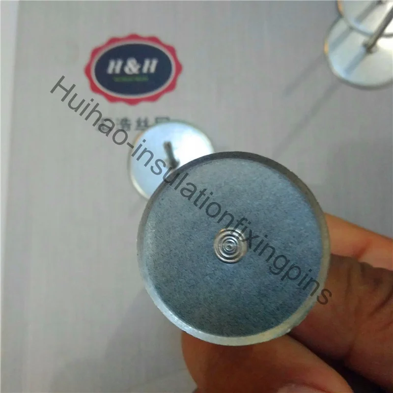 Cup Head Pin  GI Steel Perforated Rock wool Pins Insulation Fastener Applied Ductwork