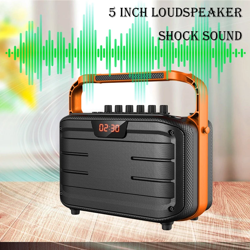 New dazzle lighting outdoor live wireless Bluetooth speaker stage home karaoke musical instrument speaker