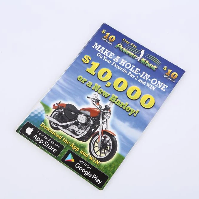 Custom Scratch off Tickets Lottery Scratch-Off Paper Card Printing