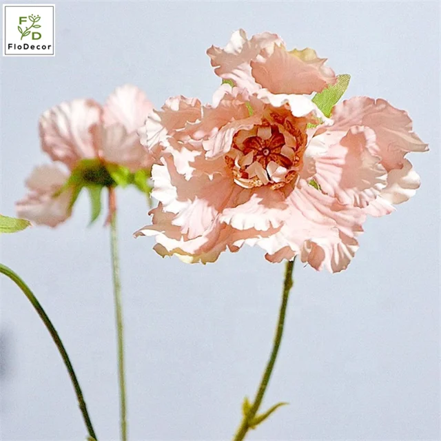 High Quality Artificial Scabiosa Silk Daisy Flower Chervil Spray for Home Wedding Party Decoration Instagram Likes