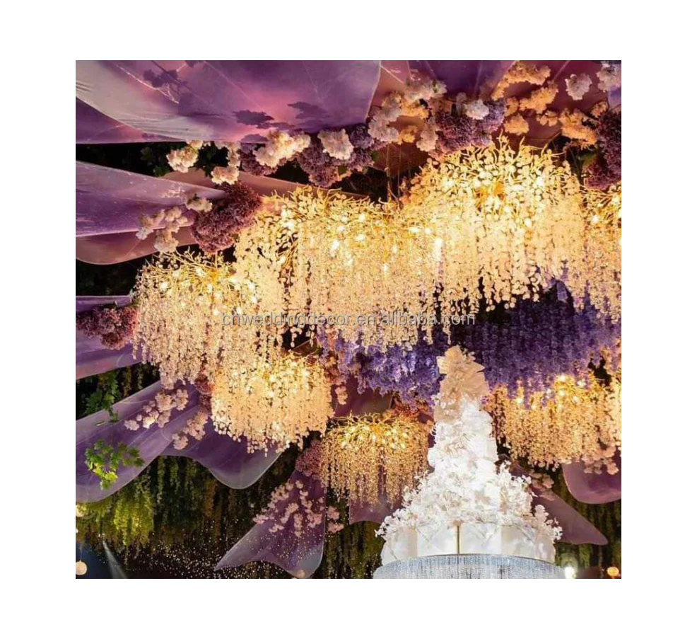 Popular Lamp Warm Light White Home Chandelier Bedroom Hotel Hall Crystal Metal For Wedding Decoration