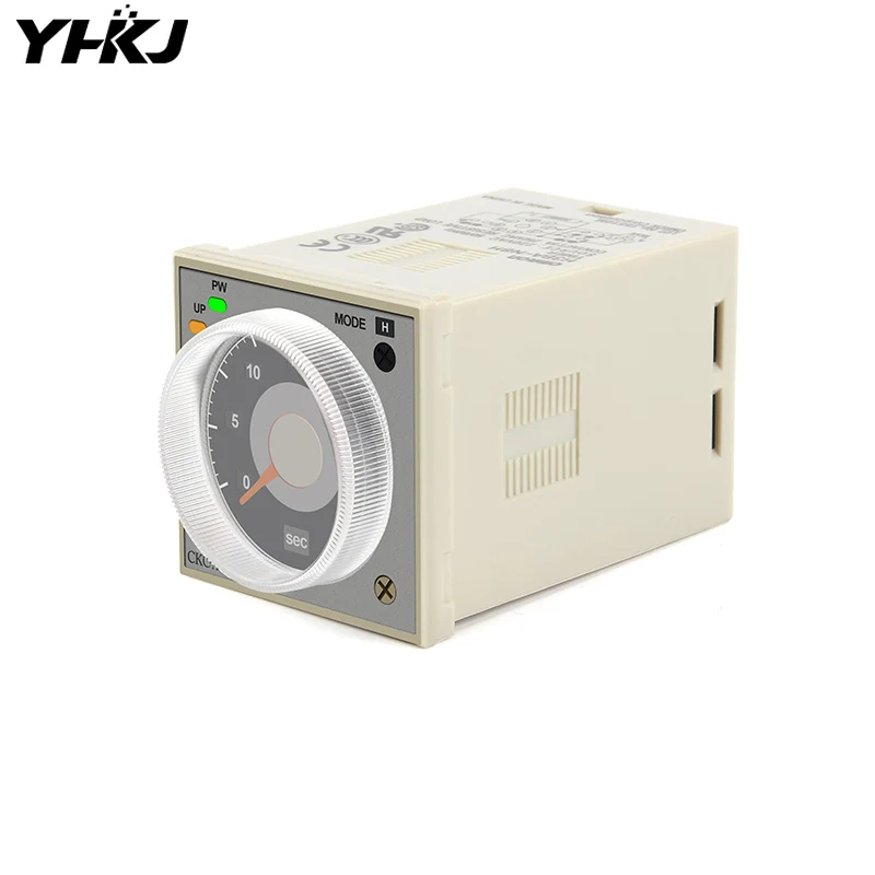 Pointer type time relay, delay relay H3BA-N8H with base 1.2S-300H, 8 pins installed