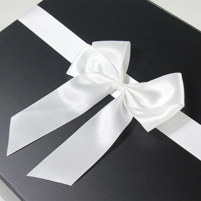 Wholesale Custom Satin Gift Ribbon Bow for Packing Decoration Handwork DIY Party Decoration JewelryBox Candle Box
