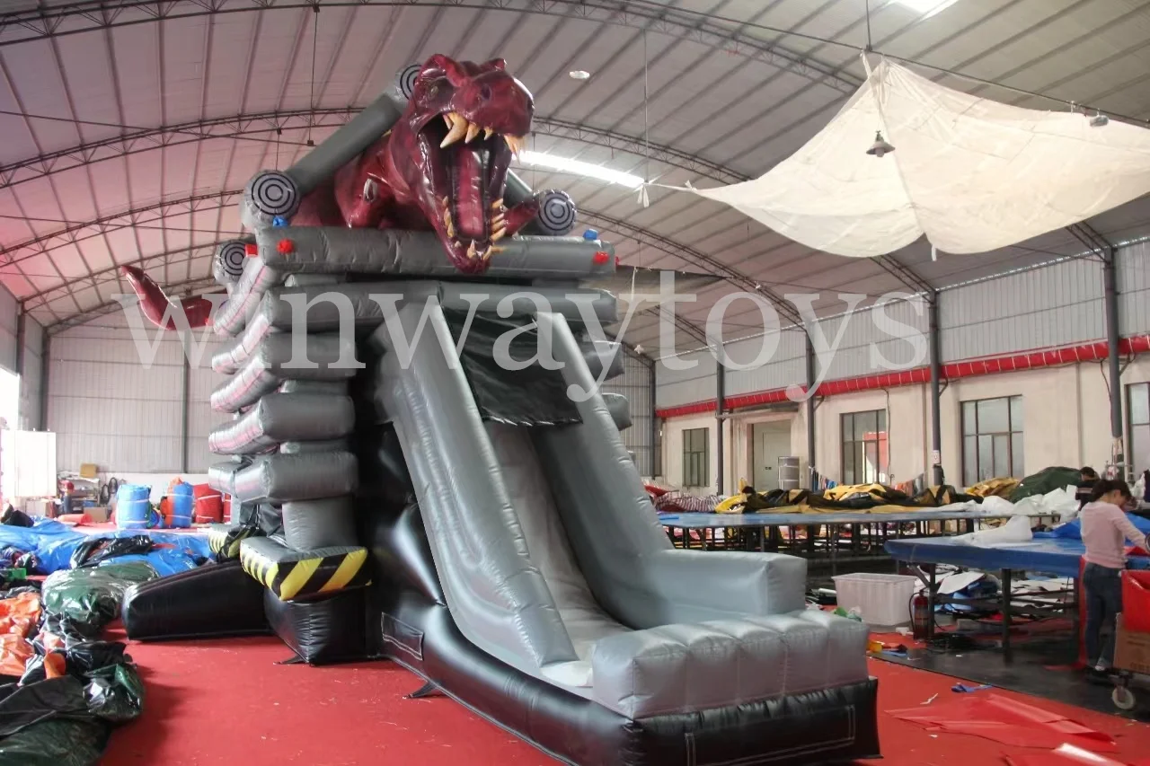 Inflatable Jumping Castle Dinosaur Bounce Combo House T-Rex Bounce and Slide Combo