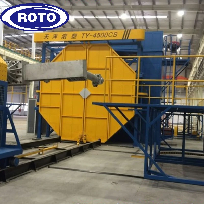 Plastic 3 Arms Shuttle Rotomolding Machine Manufacturers Supply Open Flame Forming Rotary Machines