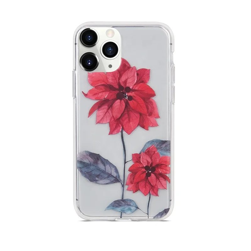 Fashion Custom OEM Color Printing Material Case Shockproof Transparent IMD Phone Case for iPhone 11