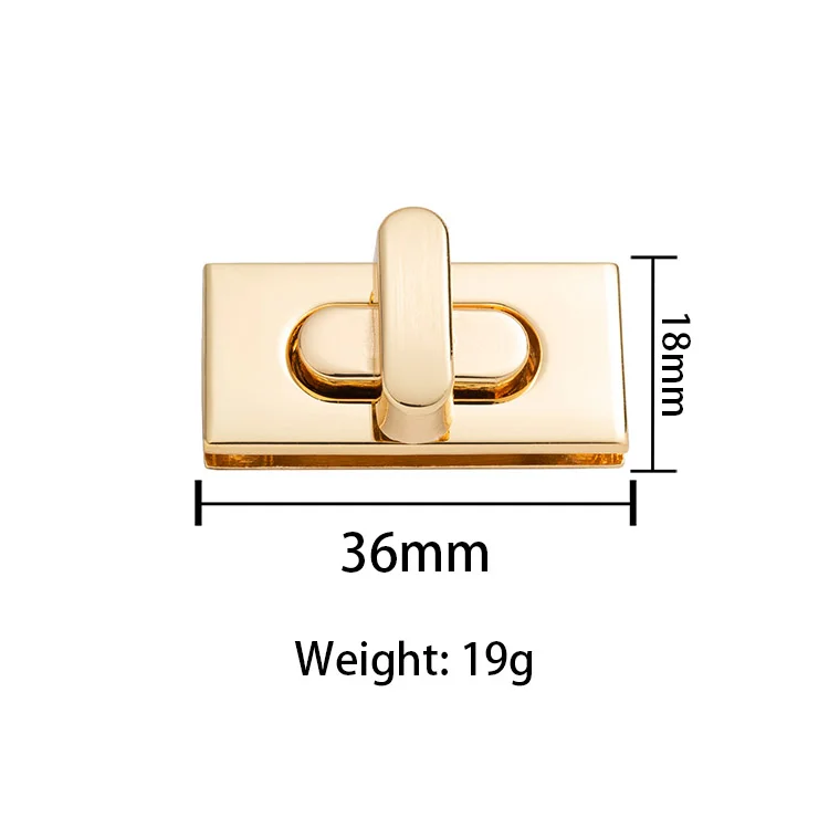 wholesale factory custom Fashion locks for handbags square turn jewelry box press Retro twist button women