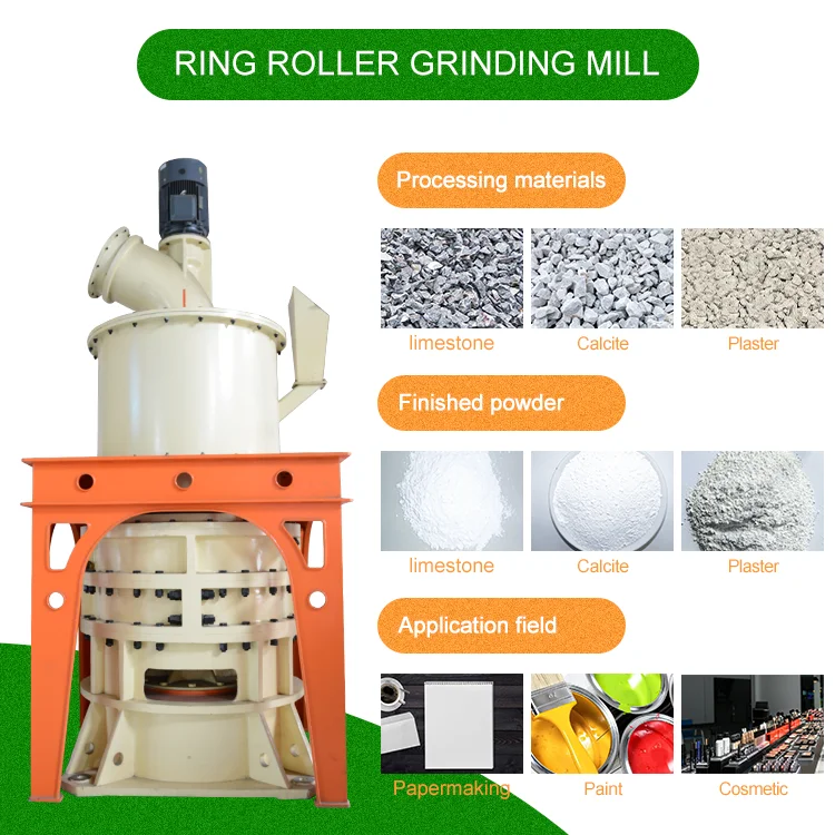 Talc Precipitated Calcium Carbonate Limestone Calcite Powder Grinding Mill Plant