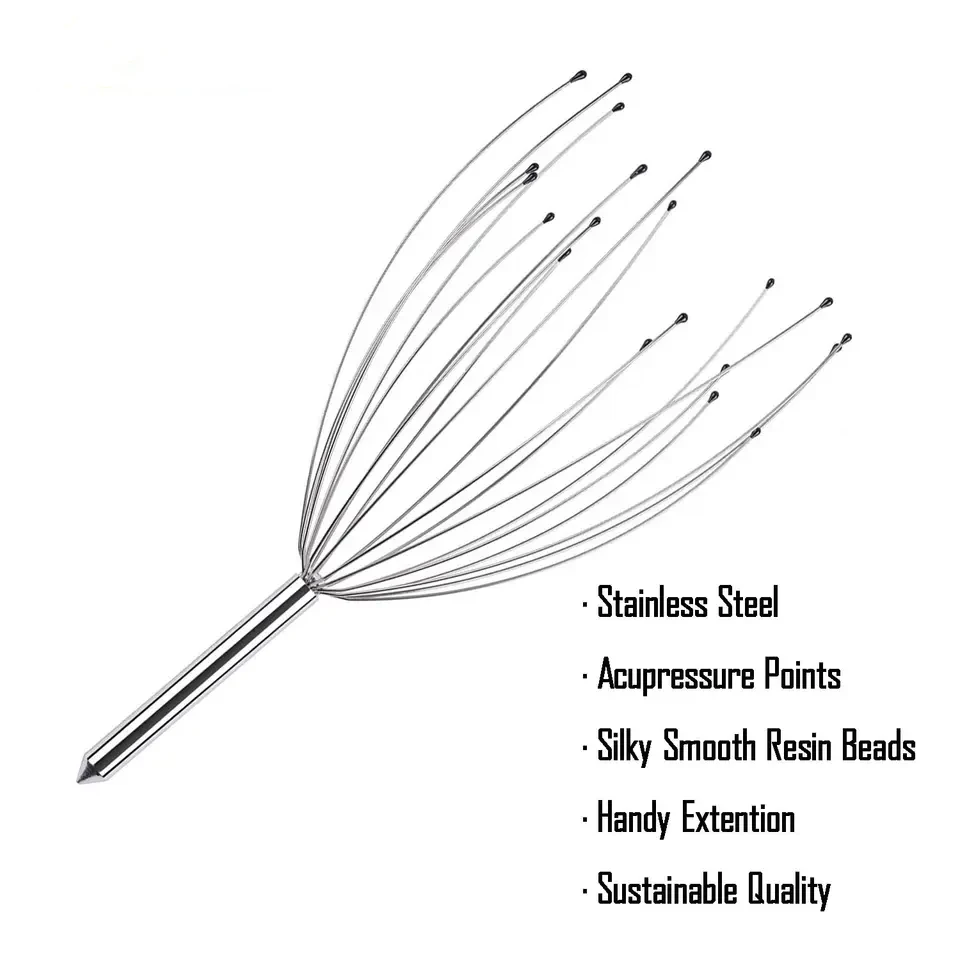 Tiktok hot Selling Multiple Fingers Factory Wholesale Head Massager Metal Spider Head Scalp Massager