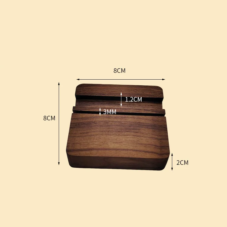Black walnut beech wood mobile Phone Stand wooden phone holder office holiday gift