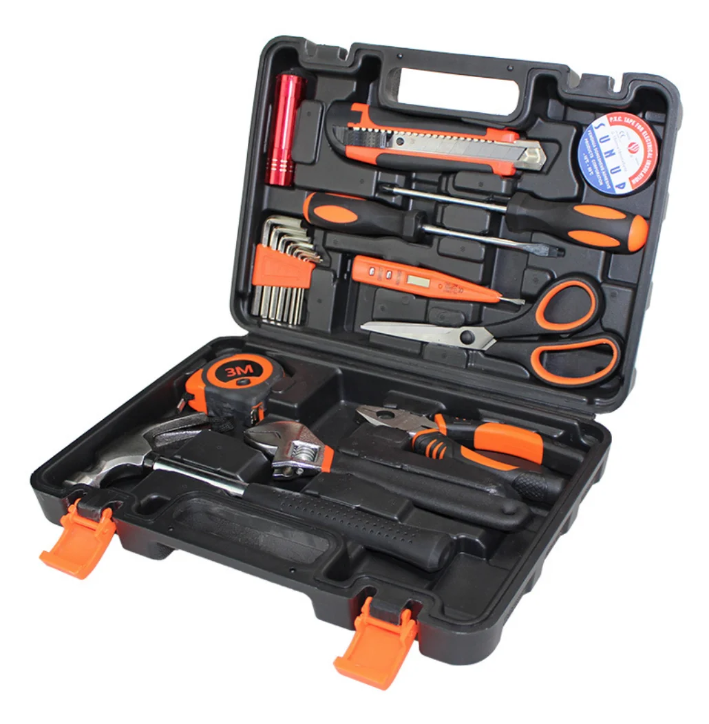 Hand Garden Kitchen Mechanic Kit Box Household Repair Screwdriver Bar Power Tool Set