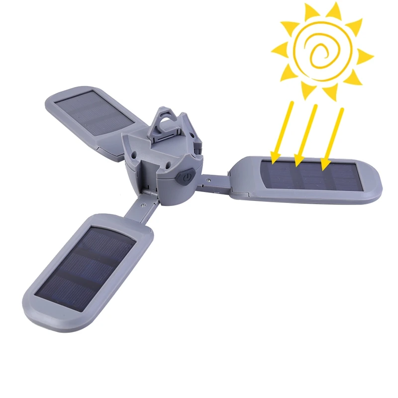 USB Rechargeable solar power collapsible LED Clover lantern red warning emergency light outdoor camping hiking  romantic lamp