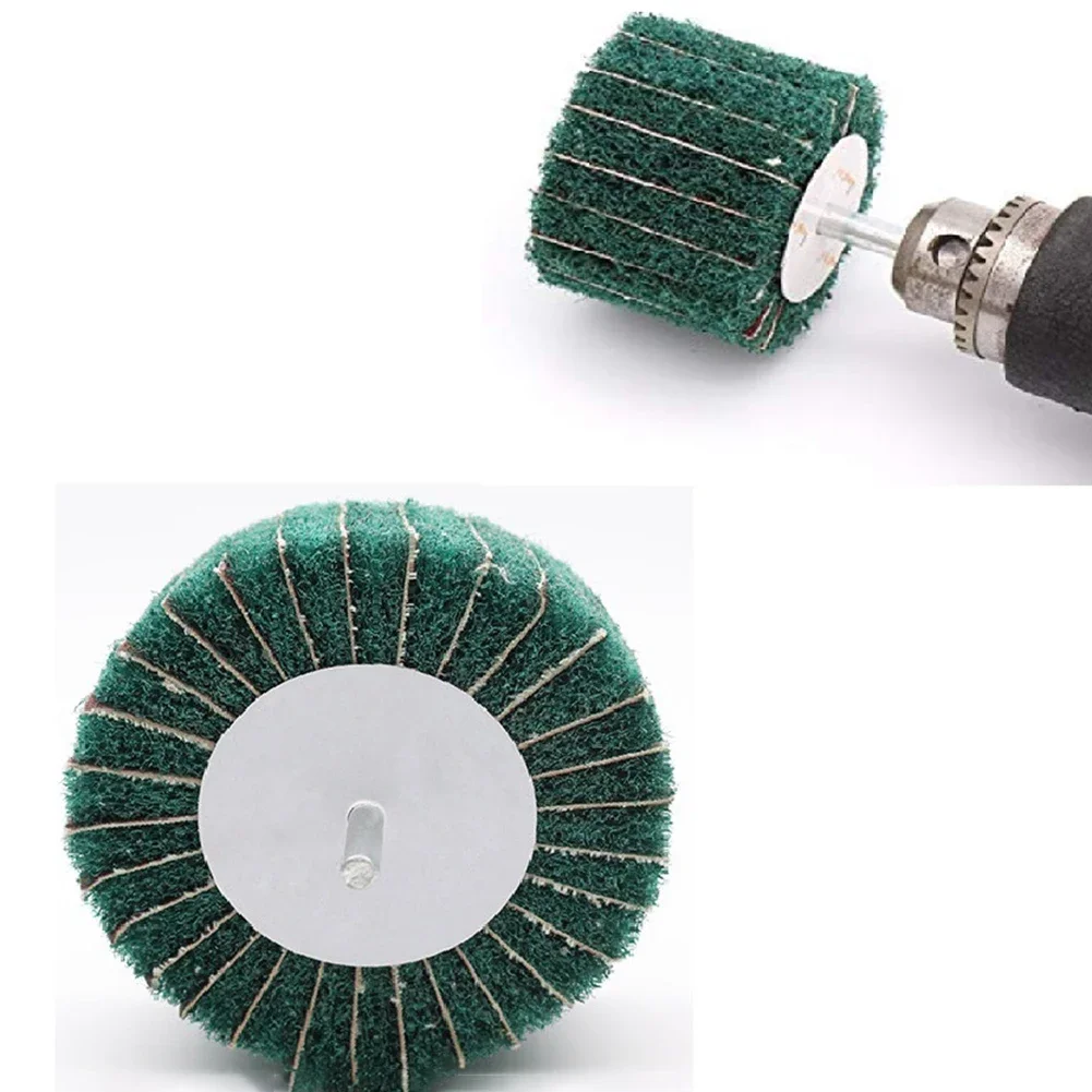 3inch Round Polishing Flap Wheels 50x25mm Non Woven Grinding Shaft Flap Wheel