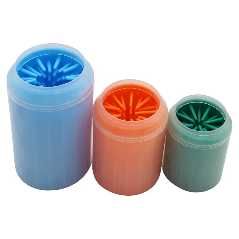 
Wholesale Three Color Styles Portable Foldable Pet Dog Paw Cleaner Cup Dog Paw Wash Pet Foot Washing Cup 