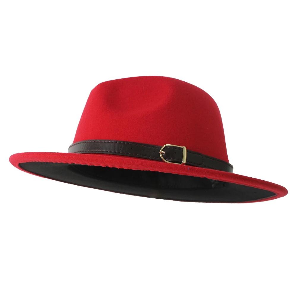 Шляпа с широкими полями «вареный» Fedora шляпы для женщин оптовая продажа 2021 цилиндр двухцветный высекательный пресс машины для взрослых с круглым фетровая шляпа оптом 100% шерсть 57 см-59 см
